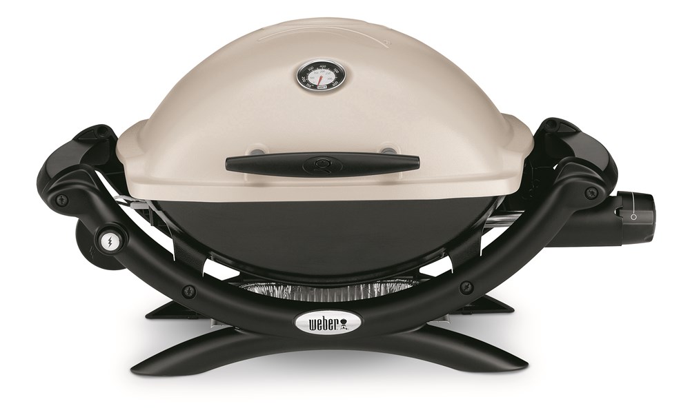 It’s not until you see a Baby Q (Q1200) Premium roasting a whole chicken dinner outside a caravan that you know why the Baby Q is really the ideal travelling and camping barbecue.
